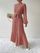 Load image into Gallery viewer, Honey Tie Waist Long Sleeve Dress
