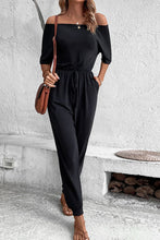 Load image into Gallery viewer, Perfee Off-Shoulder Jumpsuit with Pockets
