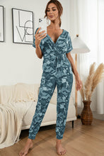 Load image into Gallery viewer, Surplice Neck Tied Short Sleeve Jumpsuit
