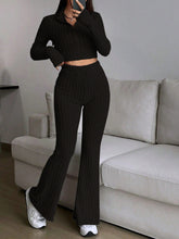 Load image into Gallery viewer, Honey Zip Up Long Sleeve Top and Pants Set
