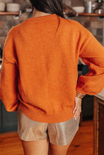 Load image into Gallery viewer, Letter Round Neck Long Sleeve Sweater
