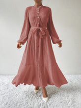 Load image into Gallery viewer, Honey Tie Waist Long Sleeve Dress
