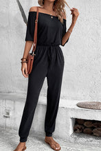 Load image into Gallery viewer, Perfee Off-Shoulder Jumpsuit with Pockets
