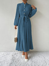 Load image into Gallery viewer, Honey Tie Waist Long Sleeve Dress
