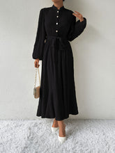 Load image into Gallery viewer, Honey Tie Waist Long Sleeve Dress
