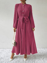 Load image into Gallery viewer, Honey Tie Waist Long Sleeve Dress
