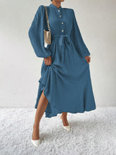 Load image into Gallery viewer, Honey Tie Waist Long Sleeve Dress
