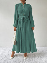 Load image into Gallery viewer, Honey Tie Waist Long Sleeve Dress
