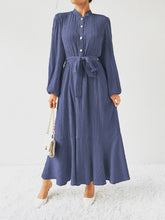 Load image into Gallery viewer, Honey Tie Waist Long Sleeve Dress
