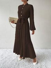 Load image into Gallery viewer, Honey Tie Waist Long Sleeve Dress
