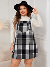 Load image into Gallery viewer, Honey Plus Size Plaid Wide Strap Overall Dress
