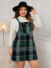 Load image into Gallery viewer, Honey Plus Size Plaid Wide Strap Overall Dress
