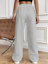 Load image into Gallery viewer, Drawstring Wide Leg Pants with Pockets
