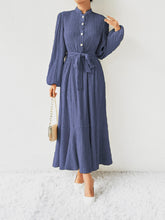 Load image into Gallery viewer, Honey Tie Waist Long Sleeve Dress
